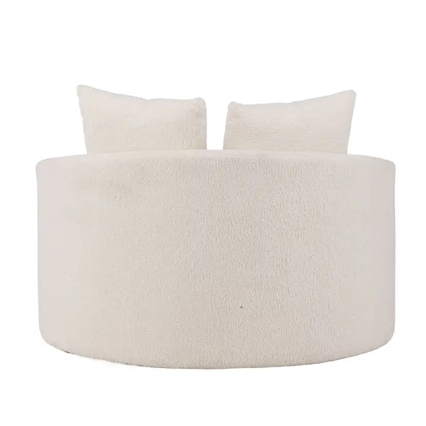2-sitssoffa Venture Home Kelso Vit Helklädd Teddytyg