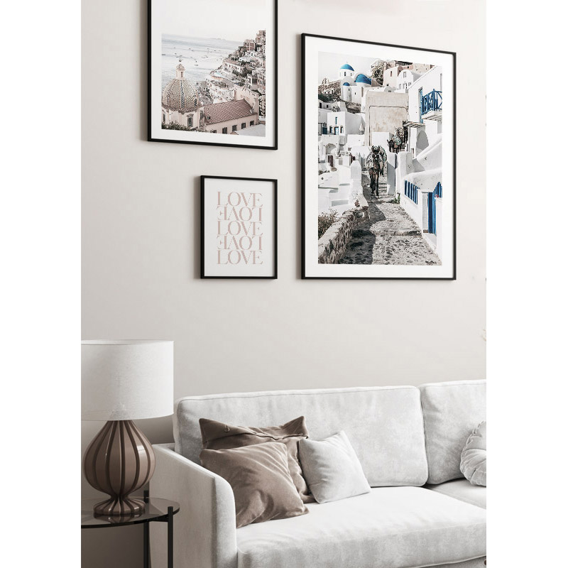 Poster Gallerix Santorini Island Donkeys