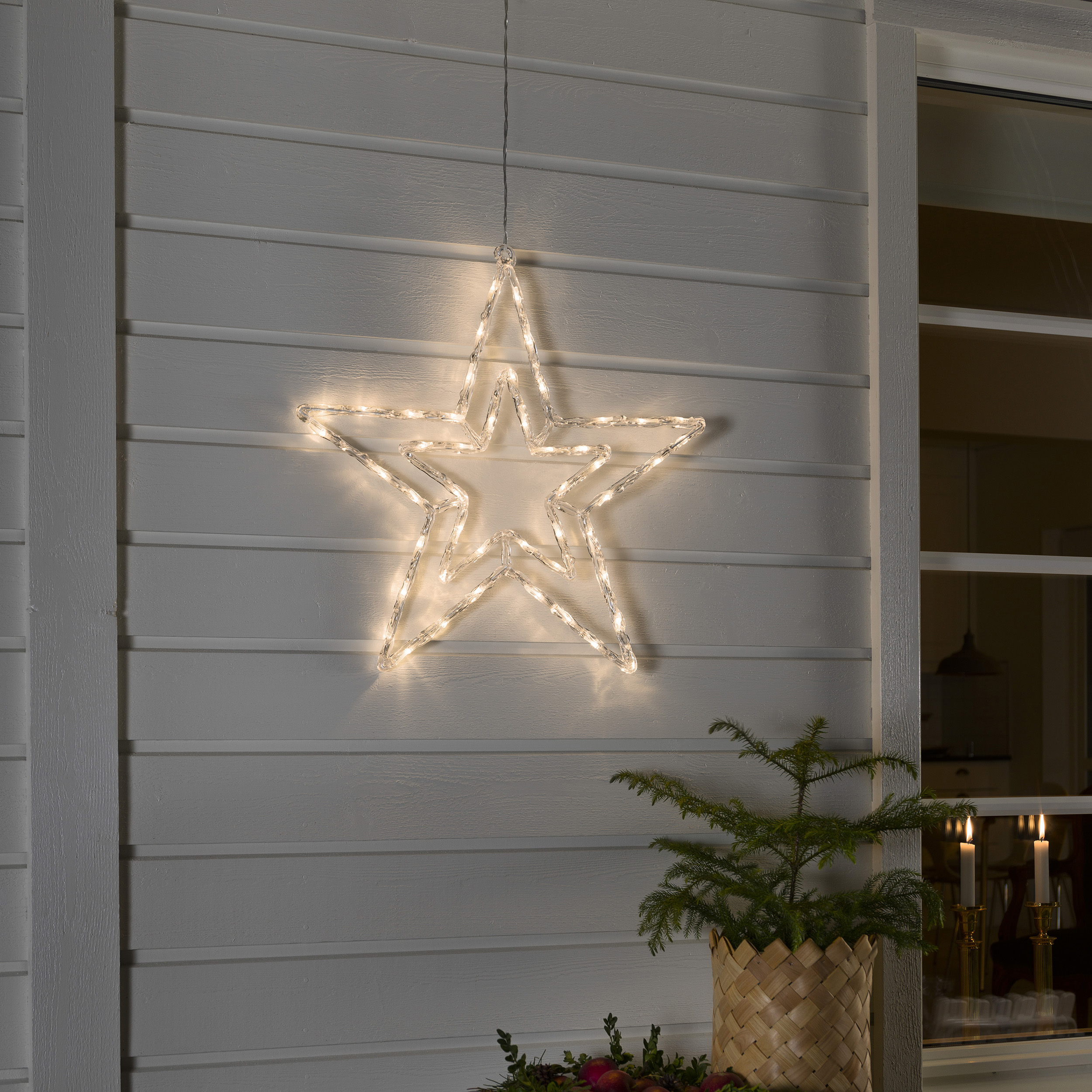 Dekorationsbelysning Gnosjö Konstsmide Stjärna 58 cm LED Vit