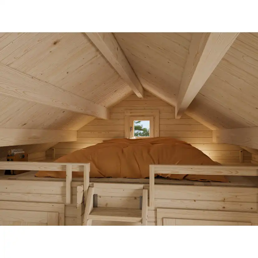 Attefallshus Palmako Sandra 29,9 m² Komplett Stuga med Sadeltak