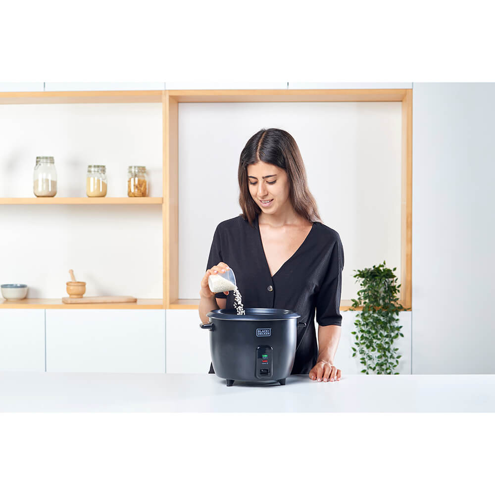 Riskokare Black+Decker 1,8 L Svart Inkl Tillbehör för Ångkokning