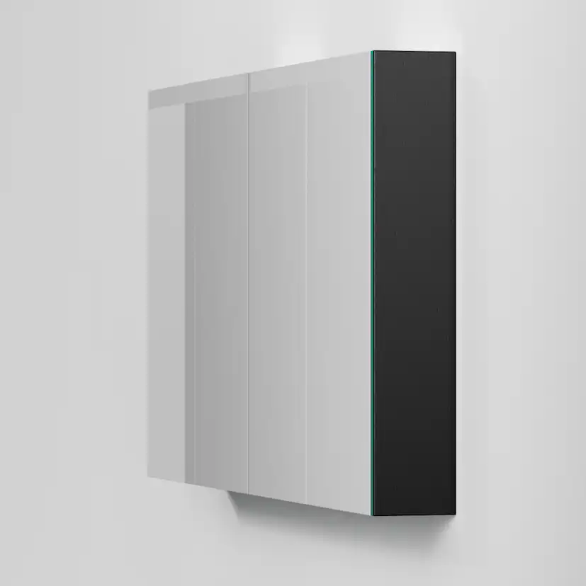 Spegelskåp Stage Plus 140, Black Oak, 4 Luckor,1400x720x140 Bredd: 1400 mm, Black Oak, Dubbla luckor