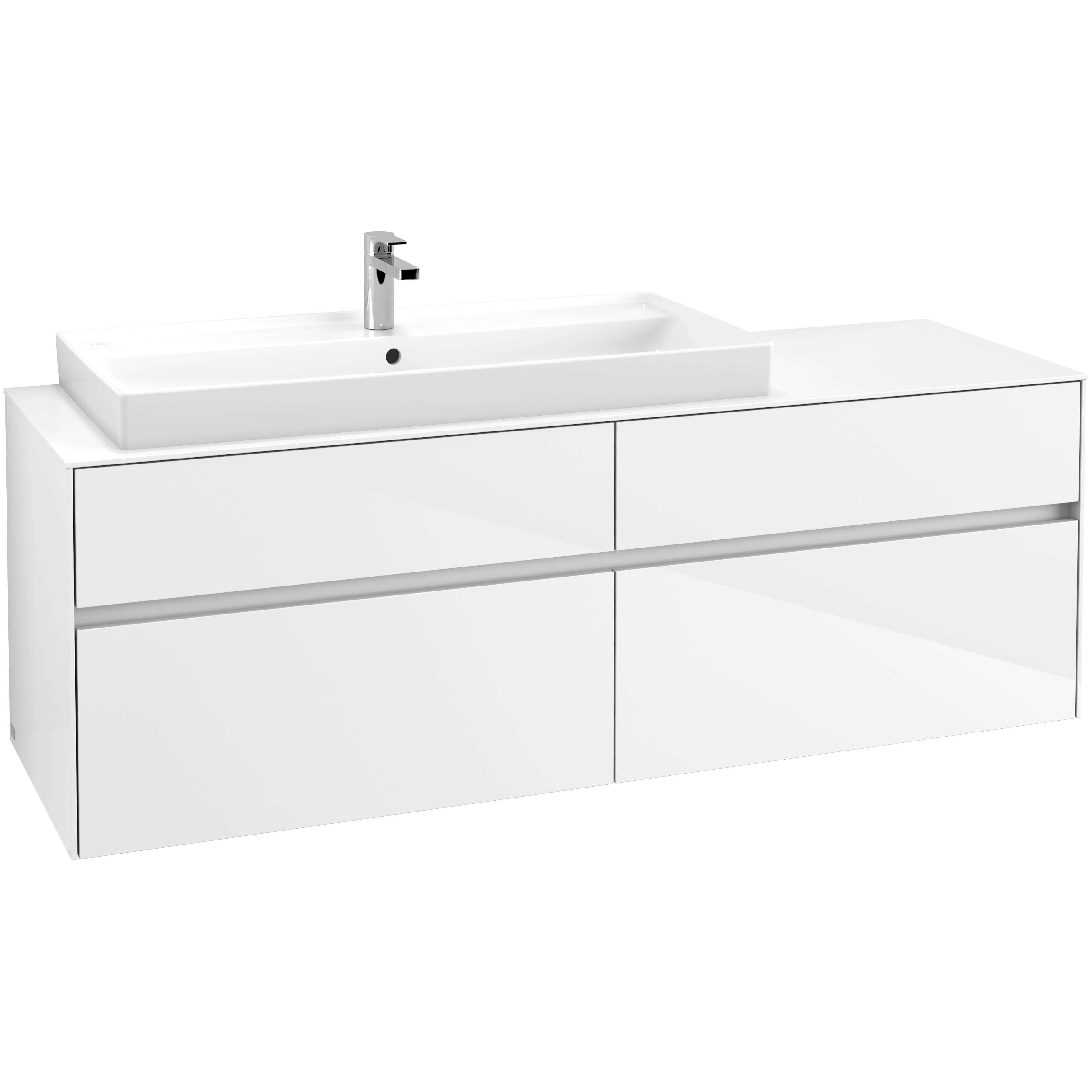 Tvättställsskåp Villeroy & Boch Collaro 160 cm med 4 Lådor för Ovanpåliggande Skåpstvättställ