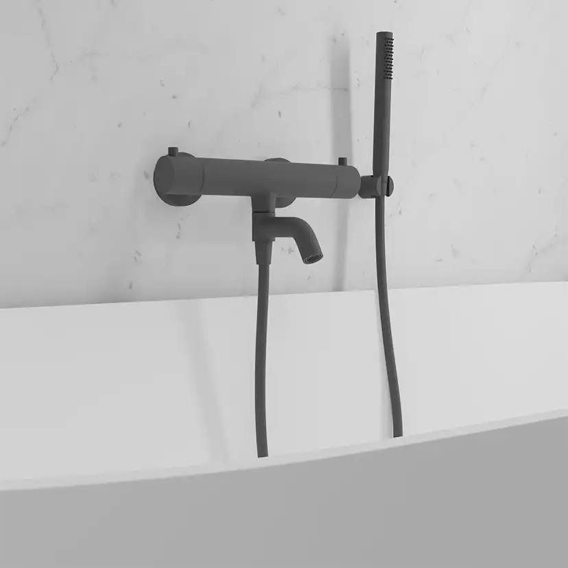 Badkarsblandare Scandtap Steel Pleasure 4 med Handdusch