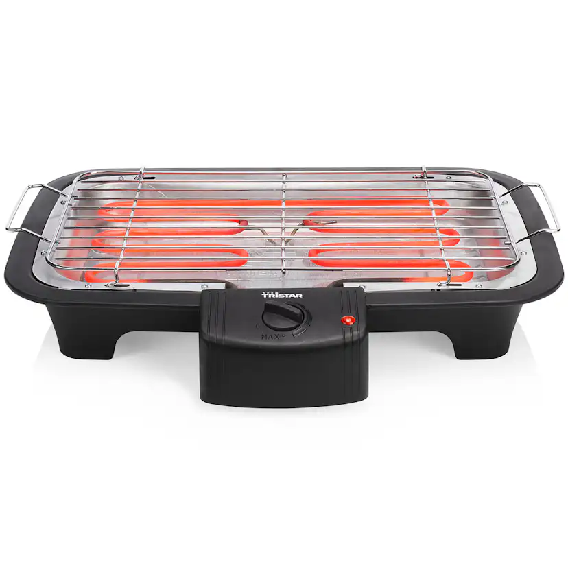 Elgrill Tristar BQ-2813 Svart Bordsgrill med Steglös Temperaturreglering & Fettuppsamlare