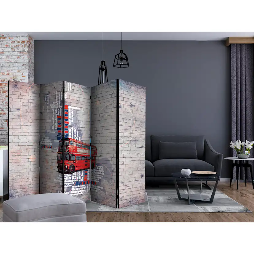 Rumsavdelare Skärmvägg Arkiio My London... II 225x172 cm