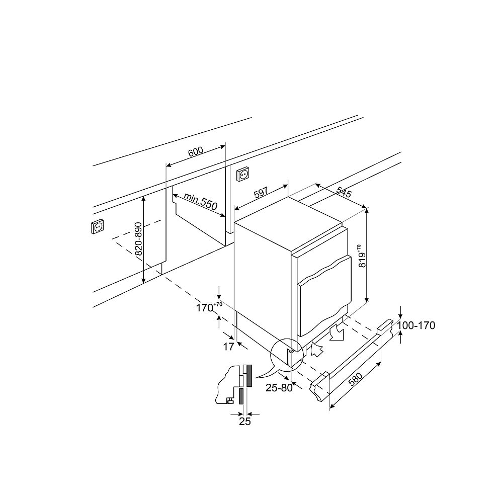 Frysskåp SMEG U8F082DE1
