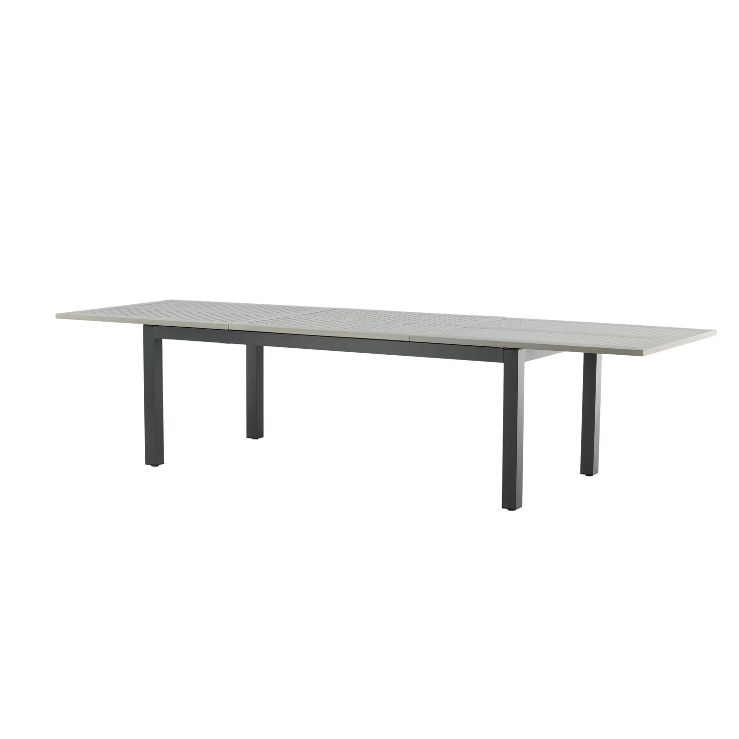 Albany Bord - Svart Alu/grå aintwood - 224/324*100 Svart/Grå