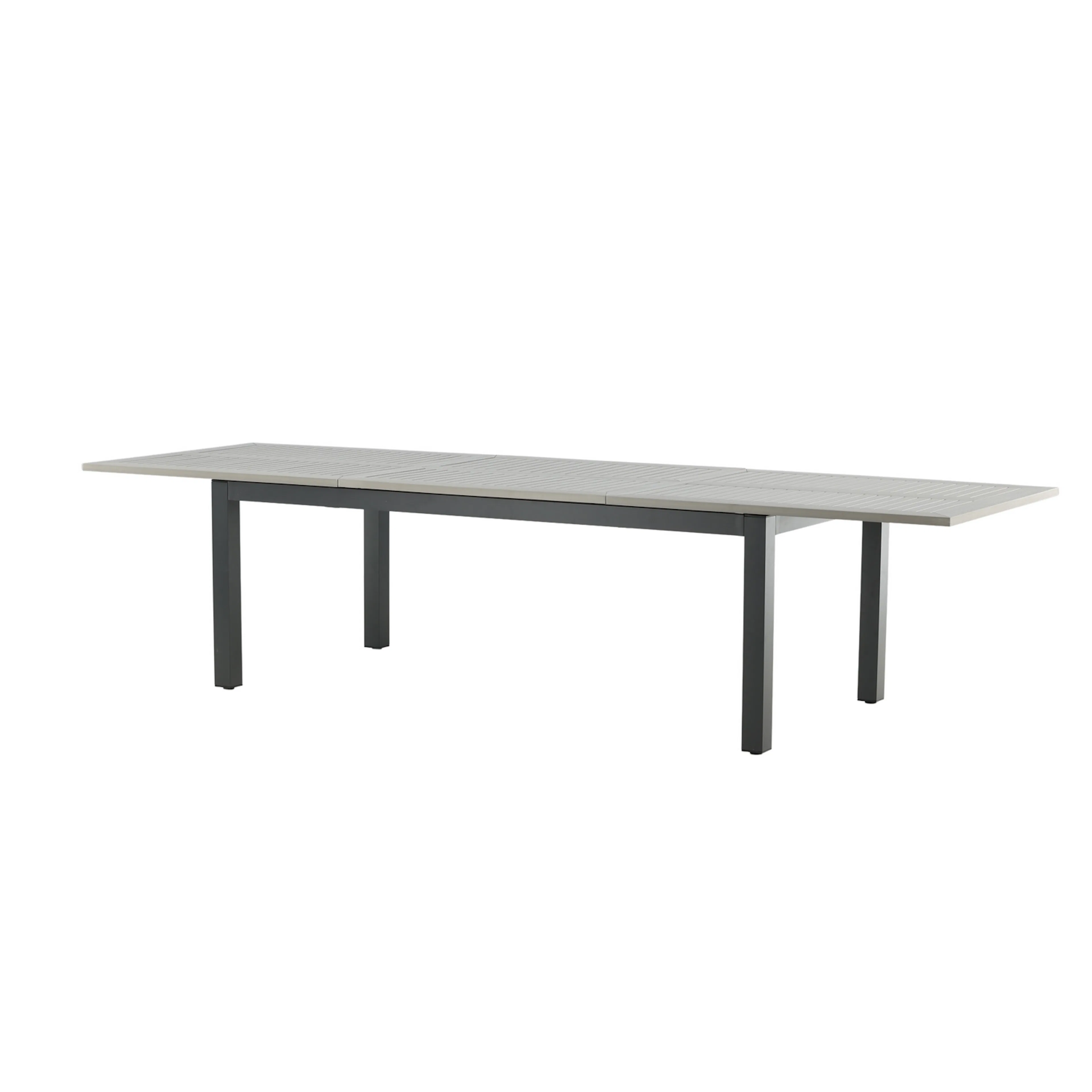 Albany Bord - Svart Alu/grå aintwood - 224/324*100 Svart/Grå