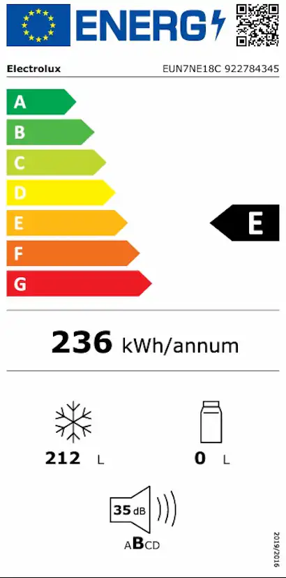 Kyl- och fryspaket Electrolux ERD6DE18C+EUN7NE18C
