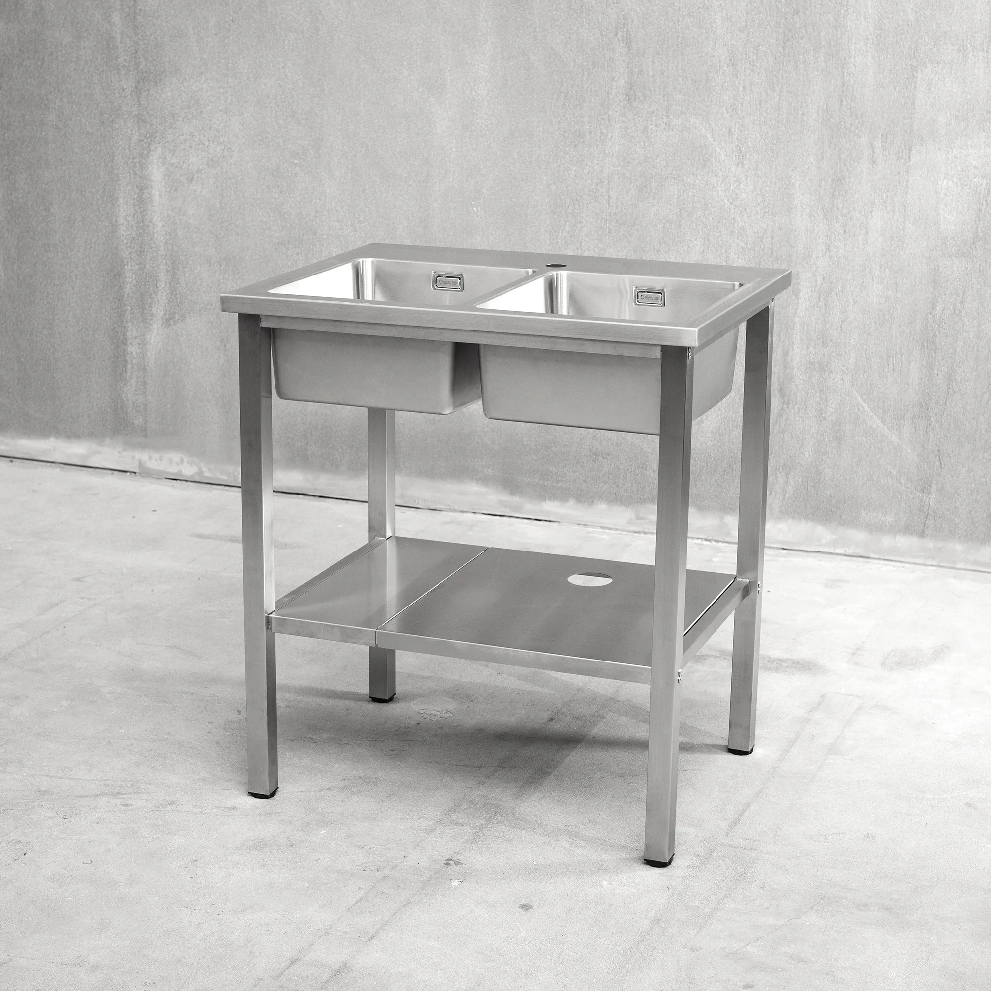 Bänkstativ Vilan Stainless Variant Stativ och Underhylla med hål