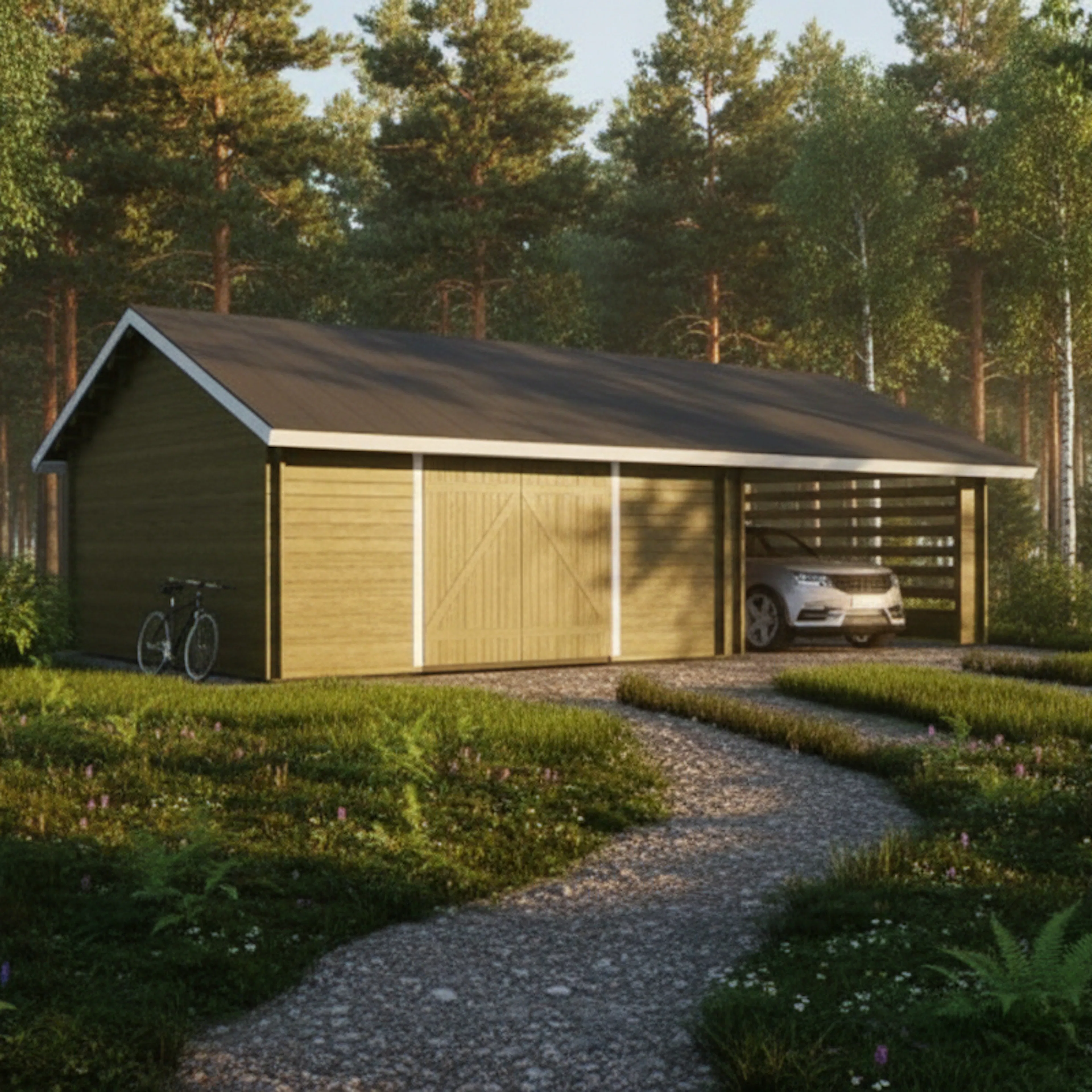 Garage & Carport LP Garden AT30KL (53,9 m²)