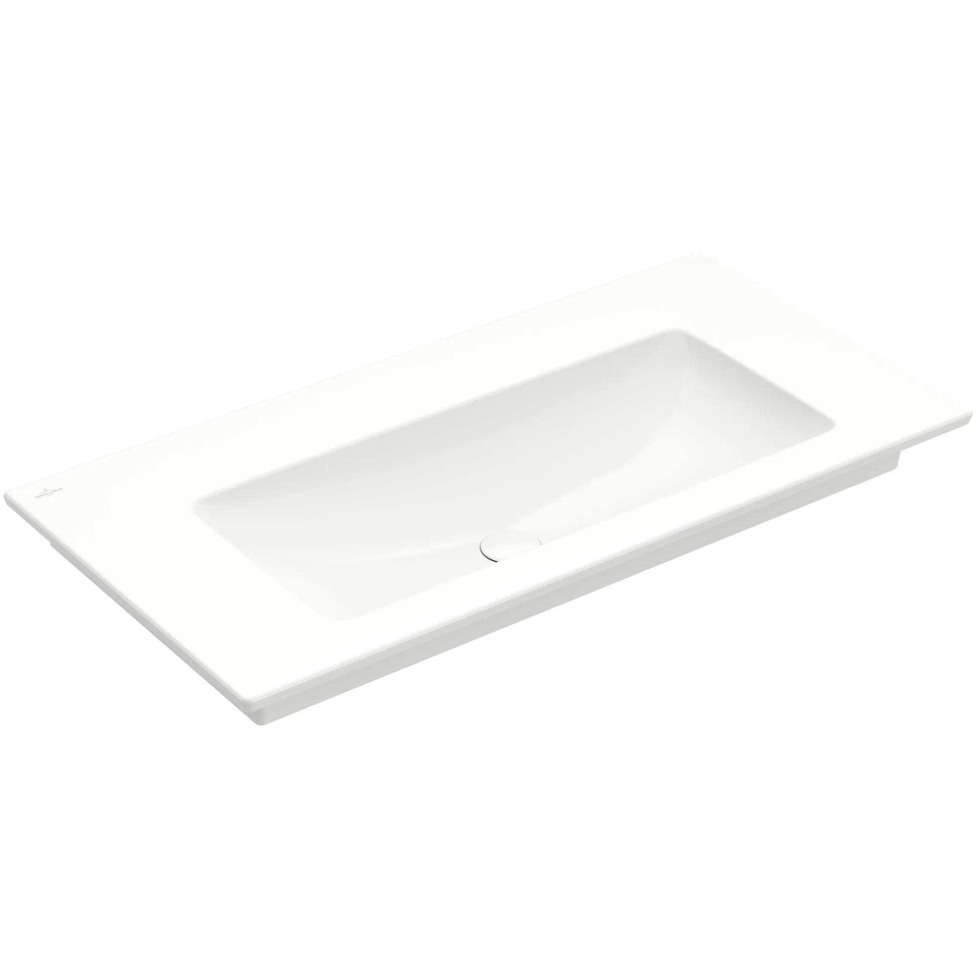Tvättställ villeroy & Boch Venticello 4104AJ01 Vit Alpin, Med Bräddavlopp, 1000 mm, Utan Blandarhål, för Väggmonterad blandare, Tvättställ: Centrerat
