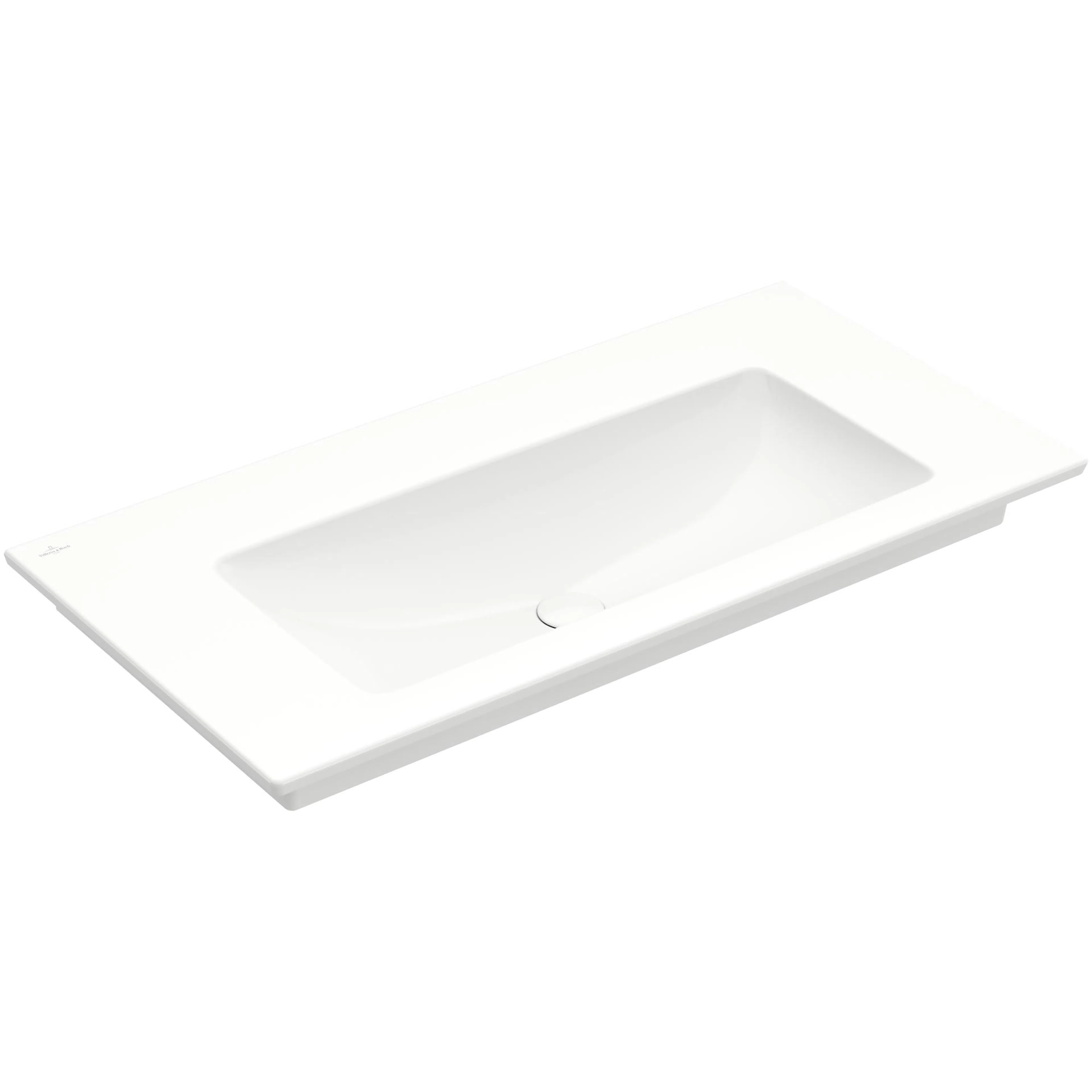 Tvättställ villeroy & Boch Venticello 4104AJ01 Vit Alpin, Med Bräddavlopp, 1000 mm, Utan Blandarhål, för Väggmonterad blandare, Tvättställ: Centrerat