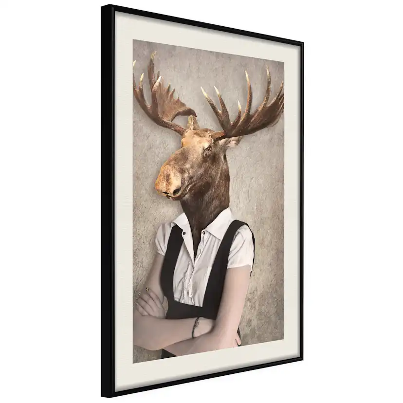 Poster Artgeist Affisch Brainy Moose