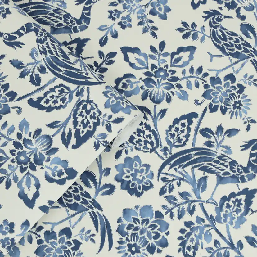 Tapet Laura Ashley Adain Palace Dark Seaspray Blå 121067