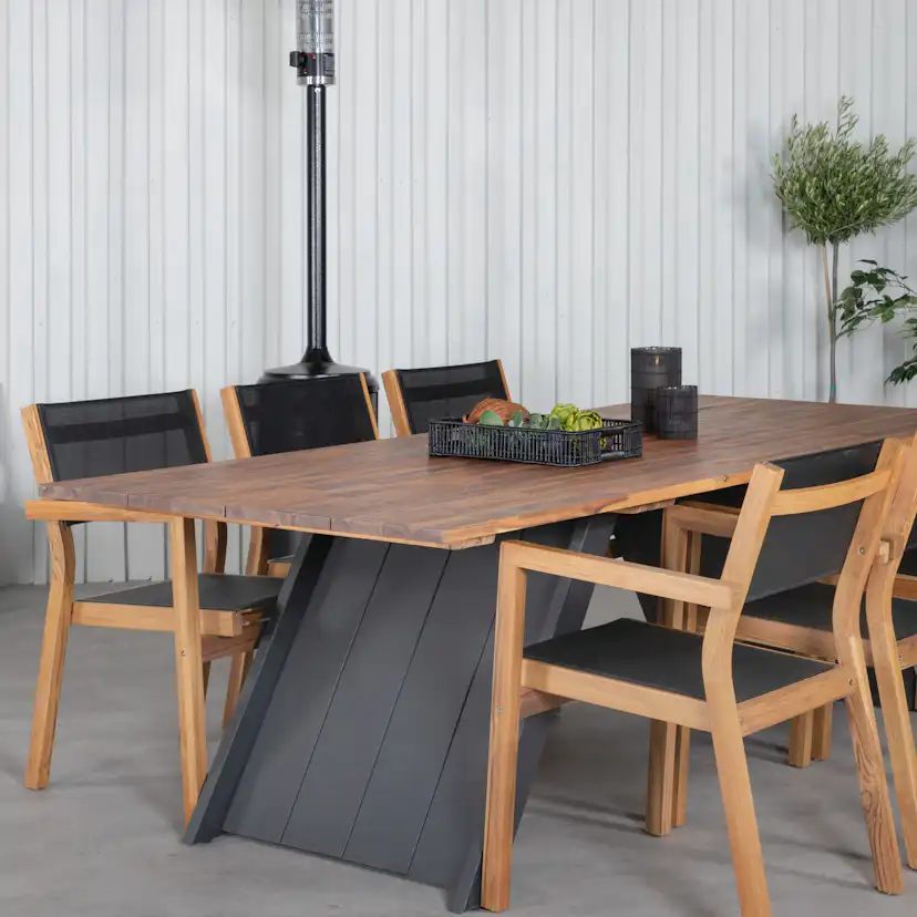 Matgrupp Venture Home Doni med 6 Vum Stapelbara Matstolar