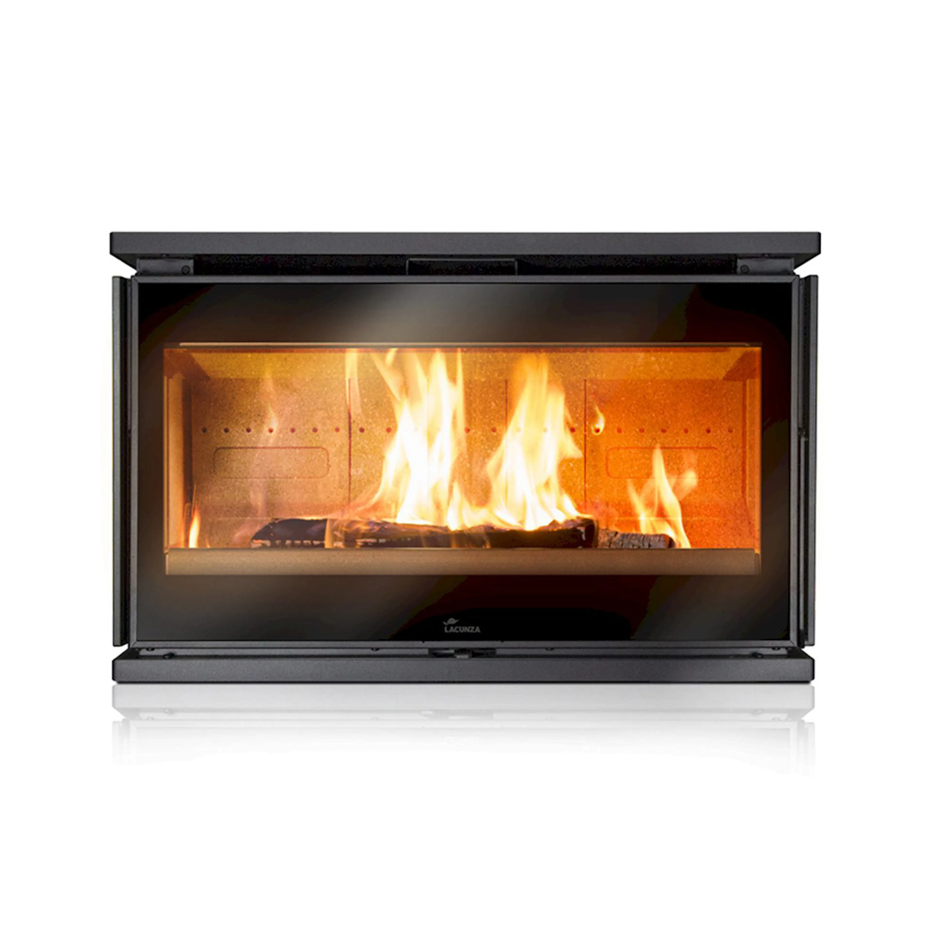 Öppen spis och kamin Lacunza Adour 700 CLID Glas på tre sido Bredd: 700 mm