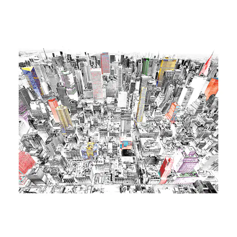 Fototapet Arkiio Skiss Över New York