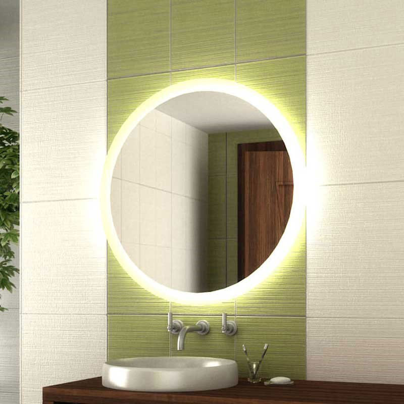 Spegel Vidi Atum Rund med LED-belysning