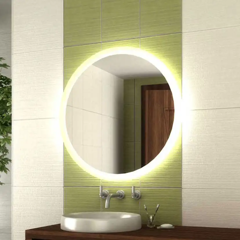 Spegel Vidi Atum Rund med LED-belysning