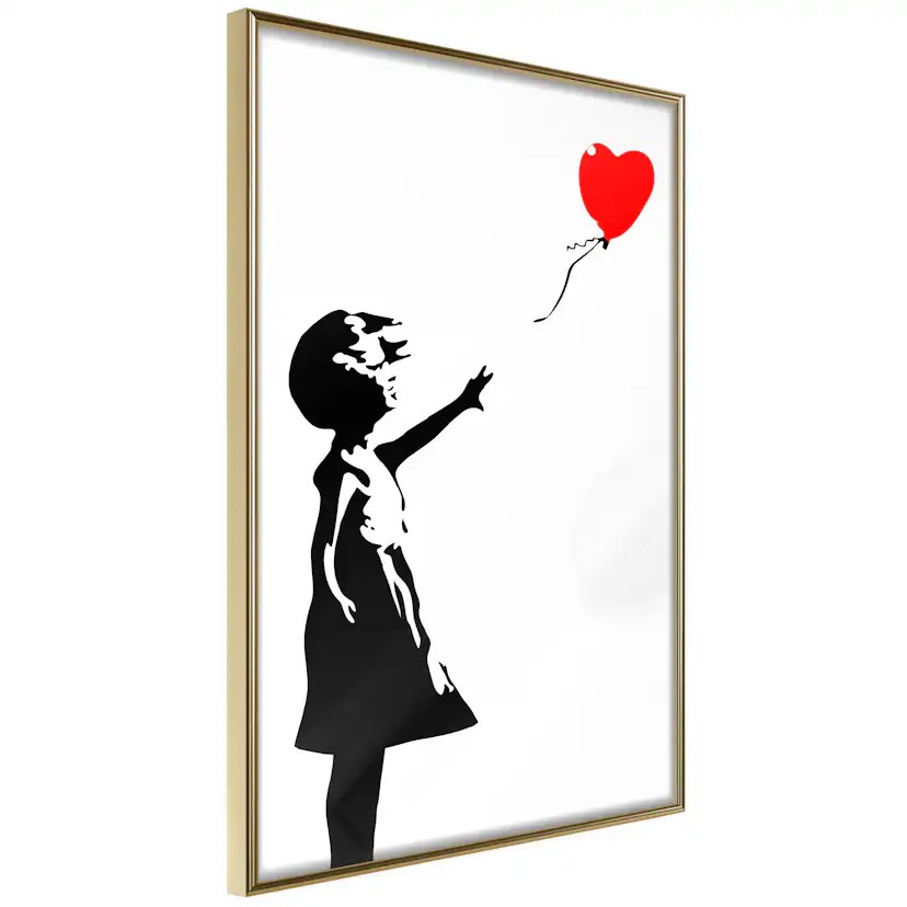 Poster Artgeist Affisch Little Girl with a Balloon