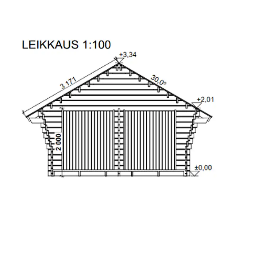 Timmerförråd LP Garden R-L (16m²) Med Springor