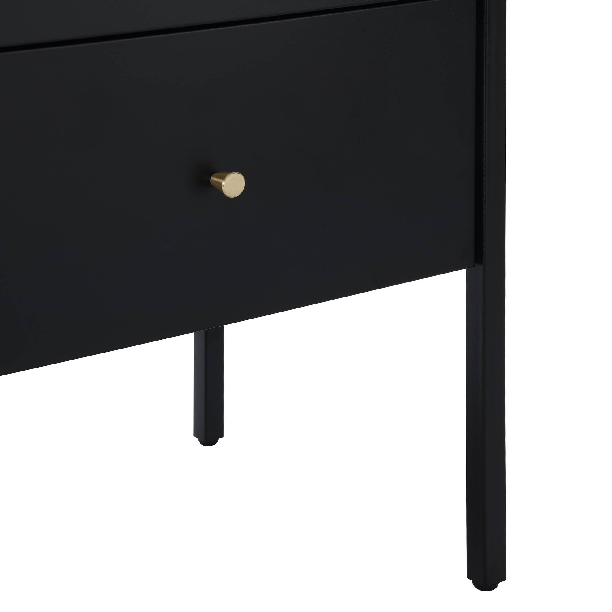 Byrå In Living Benjamin Svart Förvaringsmöbel 50x115x35 cm