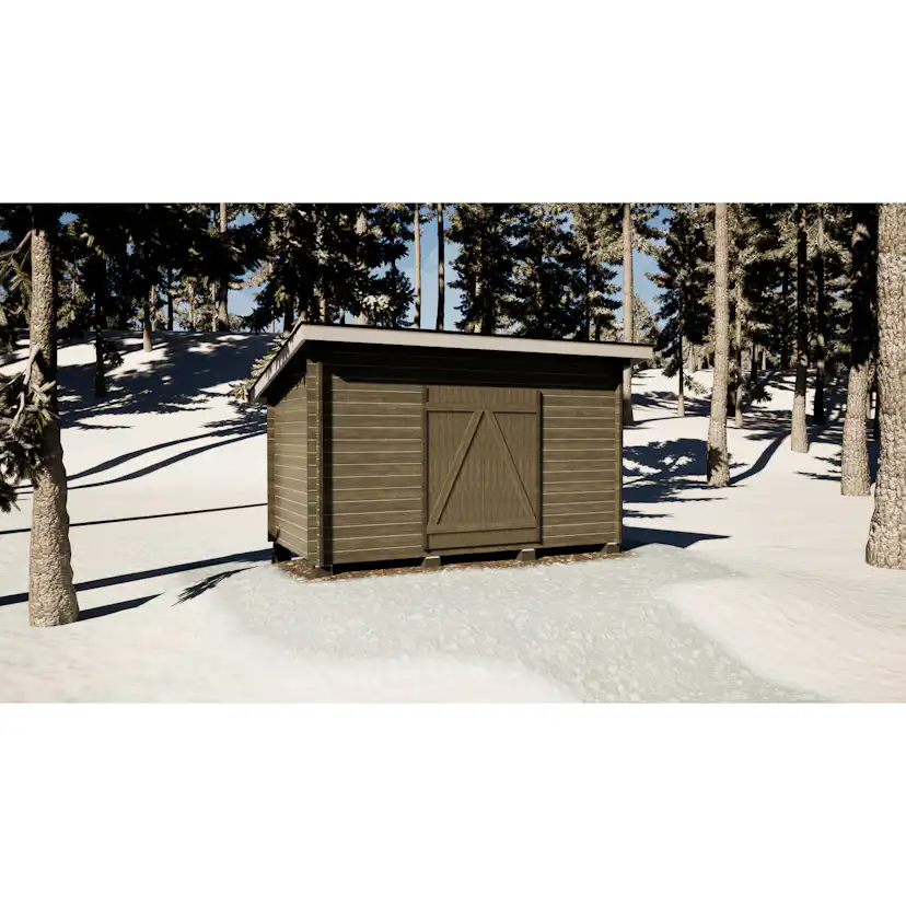 Timmerförråd LP Garden P-S (8m²) Pulpettak
