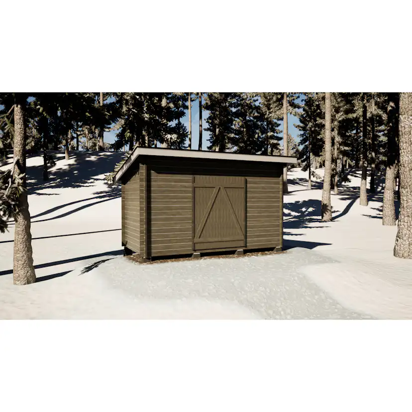 Timmerförråd LP Garden P-S (8m²) Pulpettak