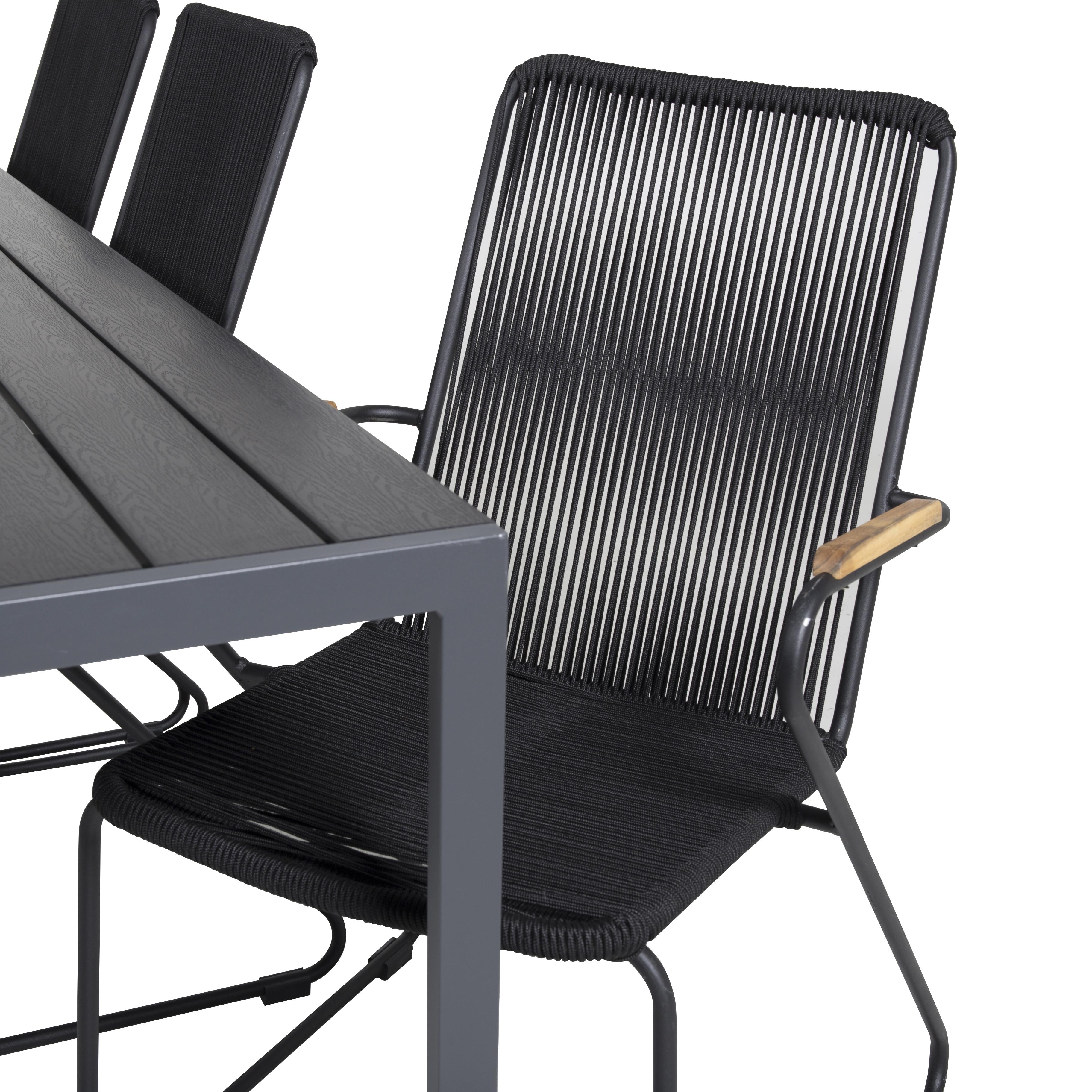 Matgrupp Venture Home Bront 205 med 6 Berfin Karmstolar