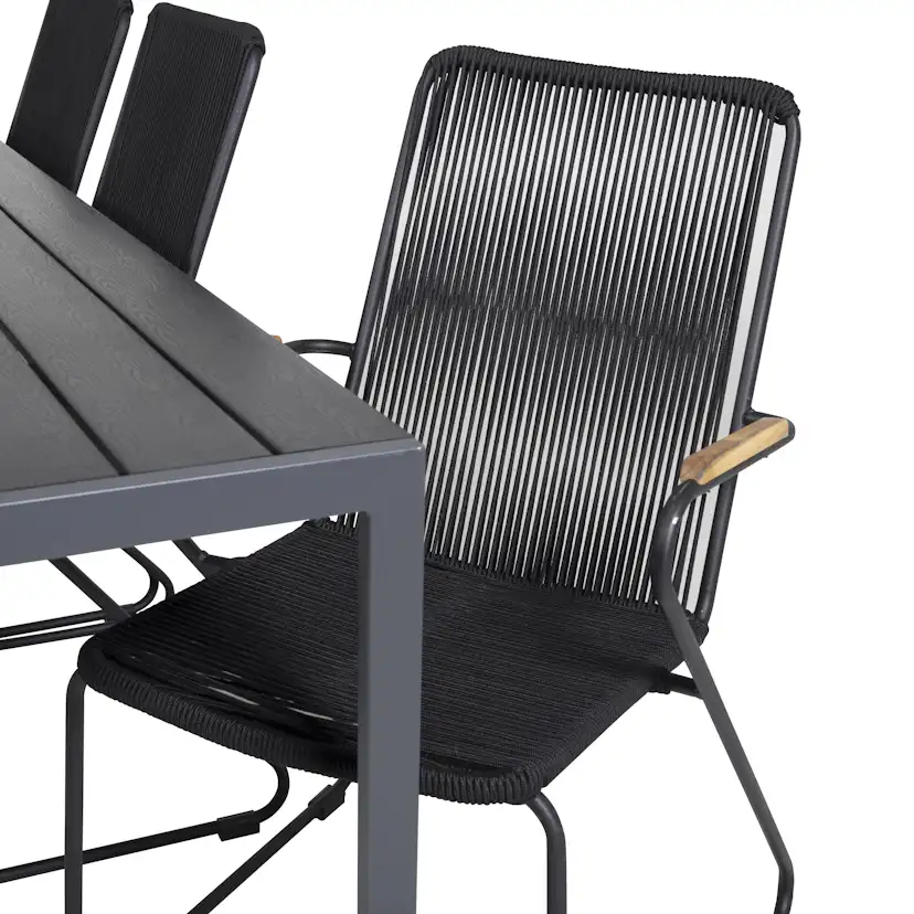 Matgrupp Venture Home Bront 205 med 6 Berfin Karmstolar