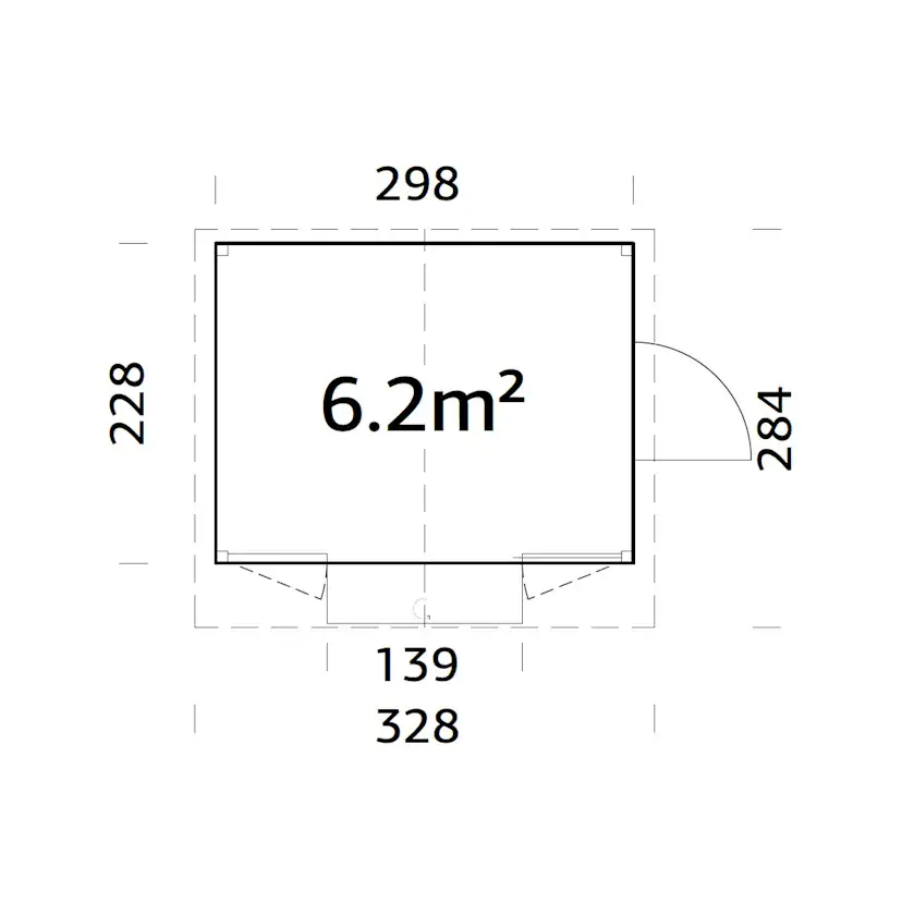 Kiosk Palmako Marian 6,8 m2 Hopfällbar
