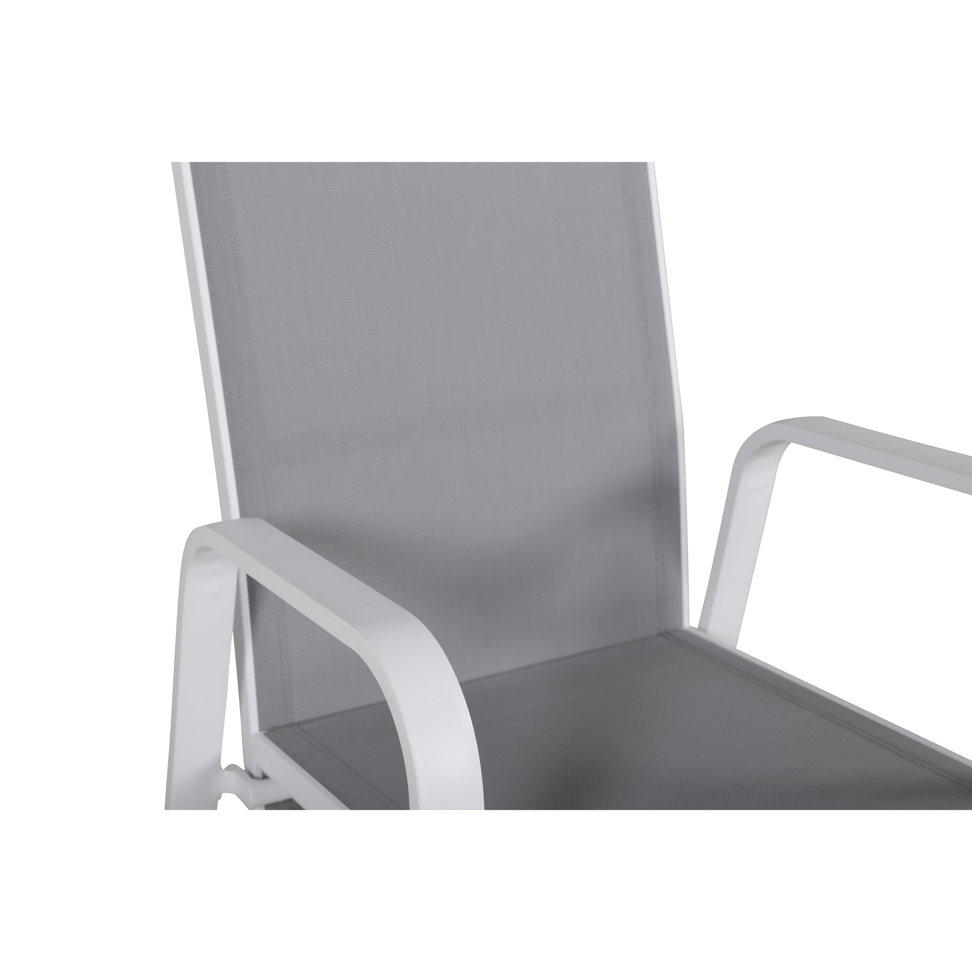 Copacabana Fällbar Karmstol (stapelbar) - Vit Aluminium / Gr Vit/Grå