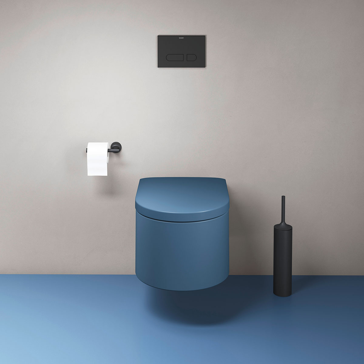 WC vägg, Ytterfärg Parlourblå Matt 570 mm Parlourblå