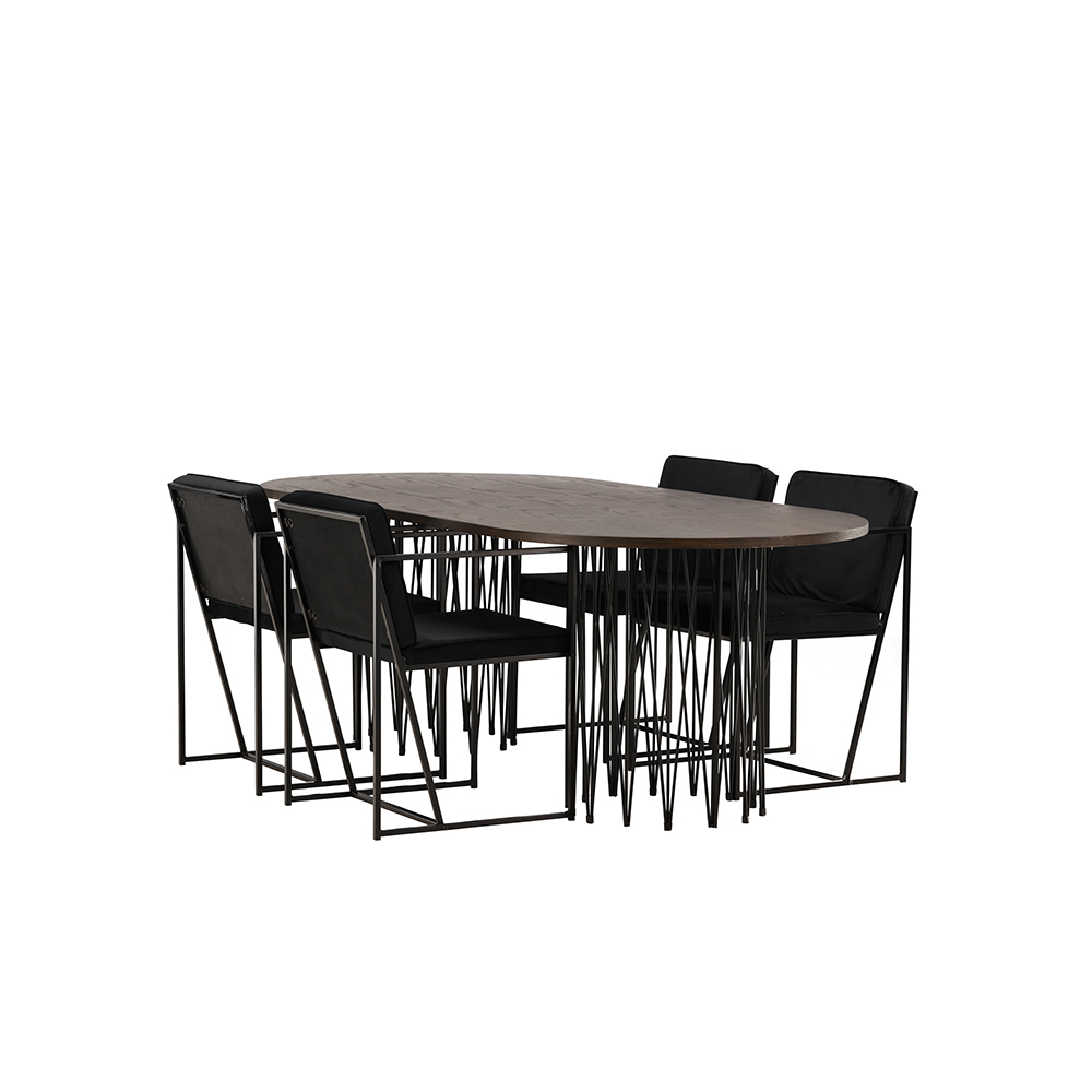 Matgrupp furniture/fashion Stone Oval med 4 Richmond Stolar