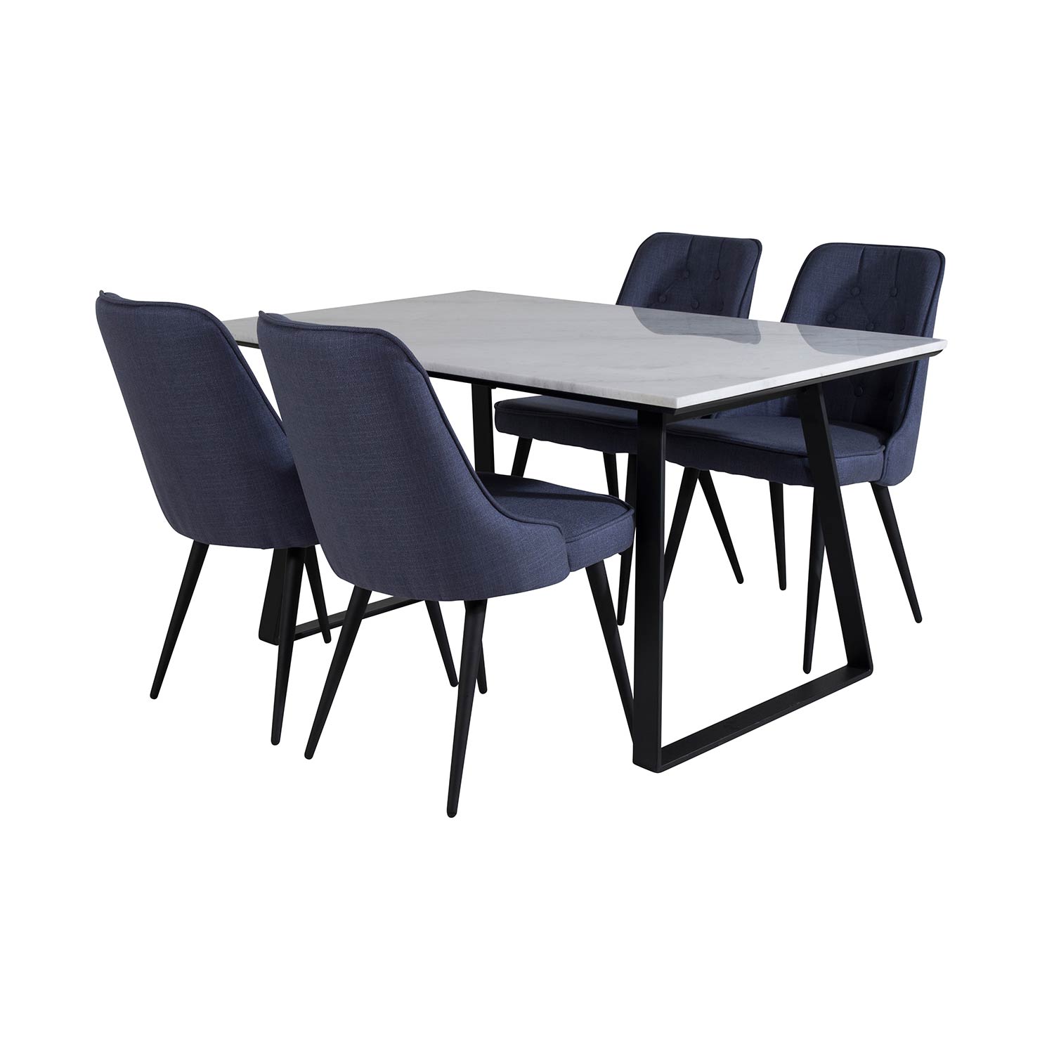 Matgrupp Venture Home Estelle 140 med 4 Vera Stolar PolyEstelletyg