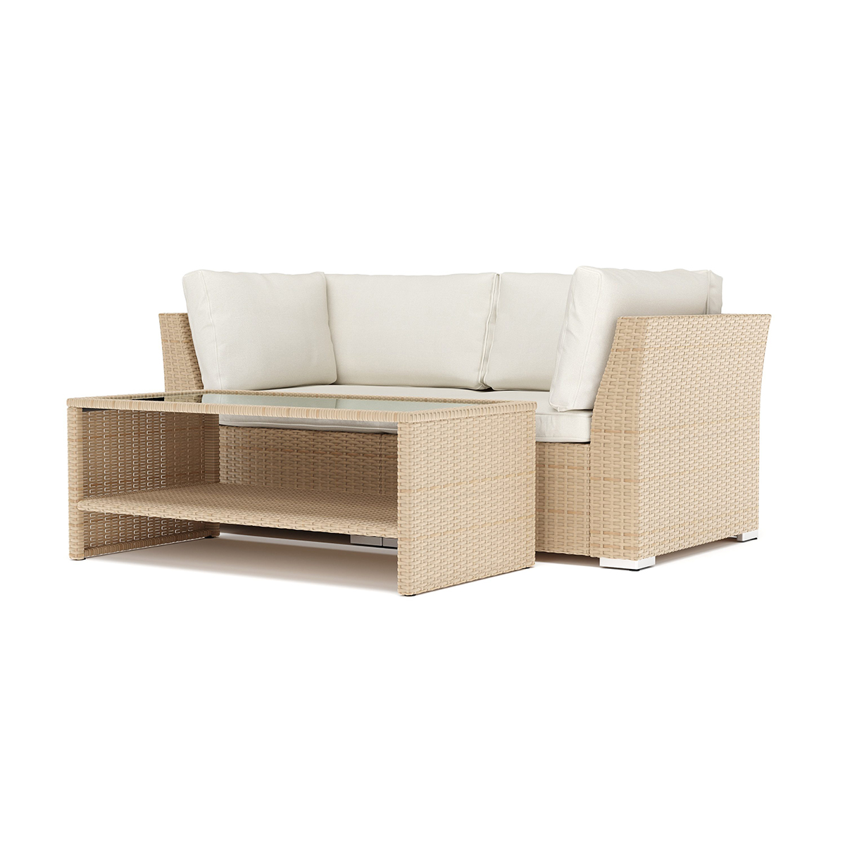 Loungesoffa Comfort Garden Wisconsin utomhus rak 2-sits soffa