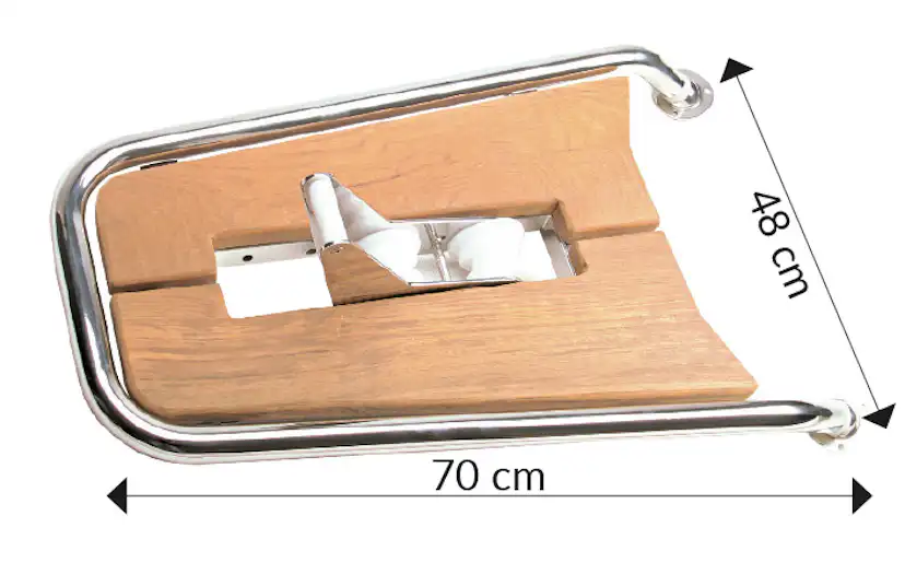 Peke 1852 Teak Med Ankarrulle 70x48 cm