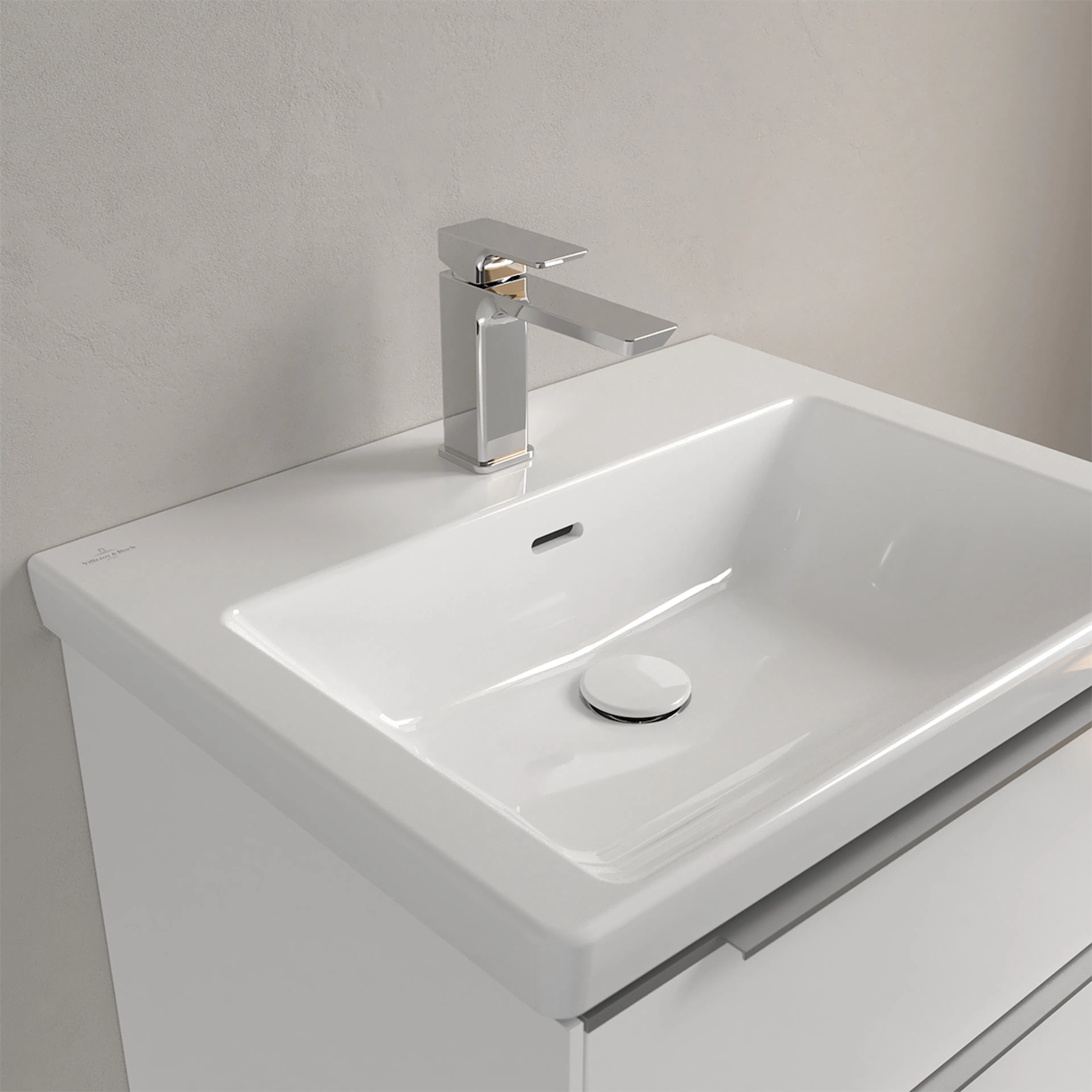Subway 3.0 Tvättställ, 600 x 470 x 165 mm, Vit Alpin Ceramic Färg: Vit Alpin, Bredd: 600 mm, Ytbehandling: Nej