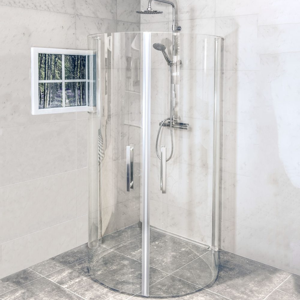 Duschhörn Arrow Free Klartglas 950x950 mm