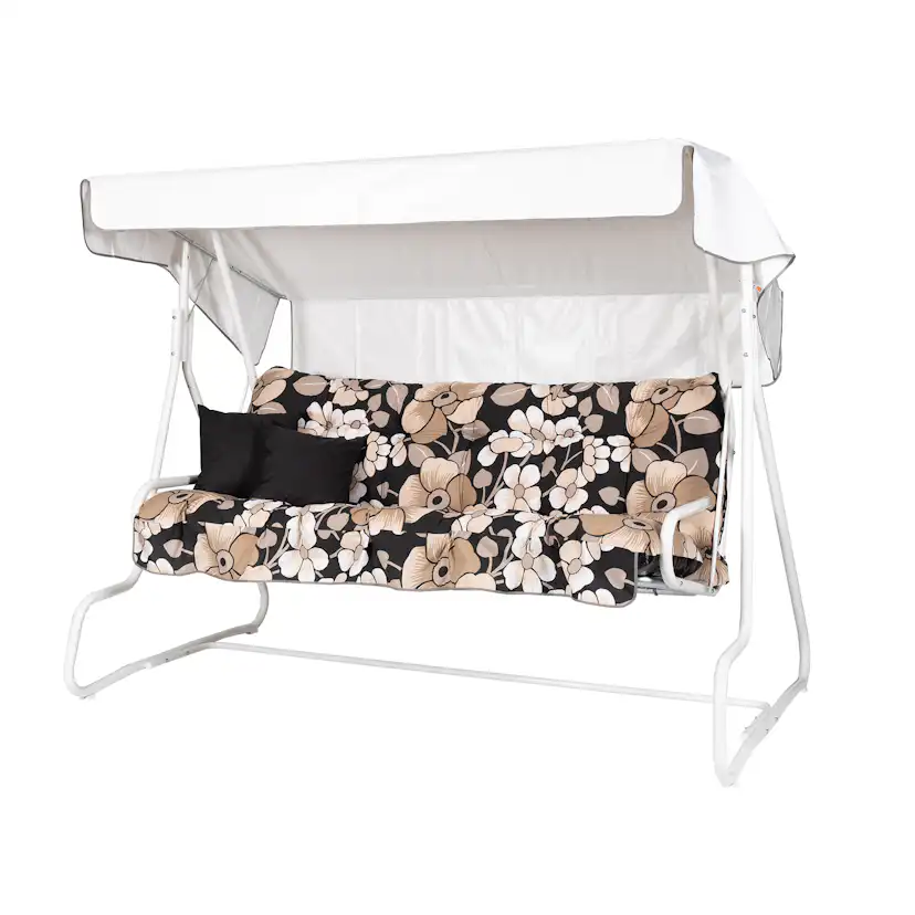De Luxe 3- pers. hammock, 97B Vit/Grå/Beige