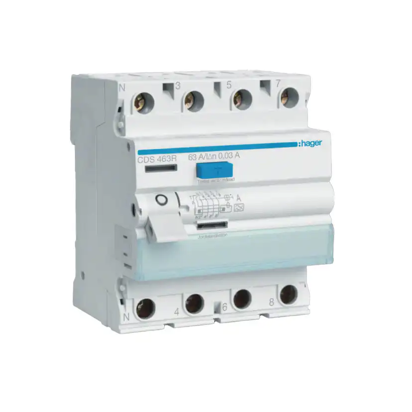 Jordf br 4-P 63A 30mA QC 63 A med QuickConnect