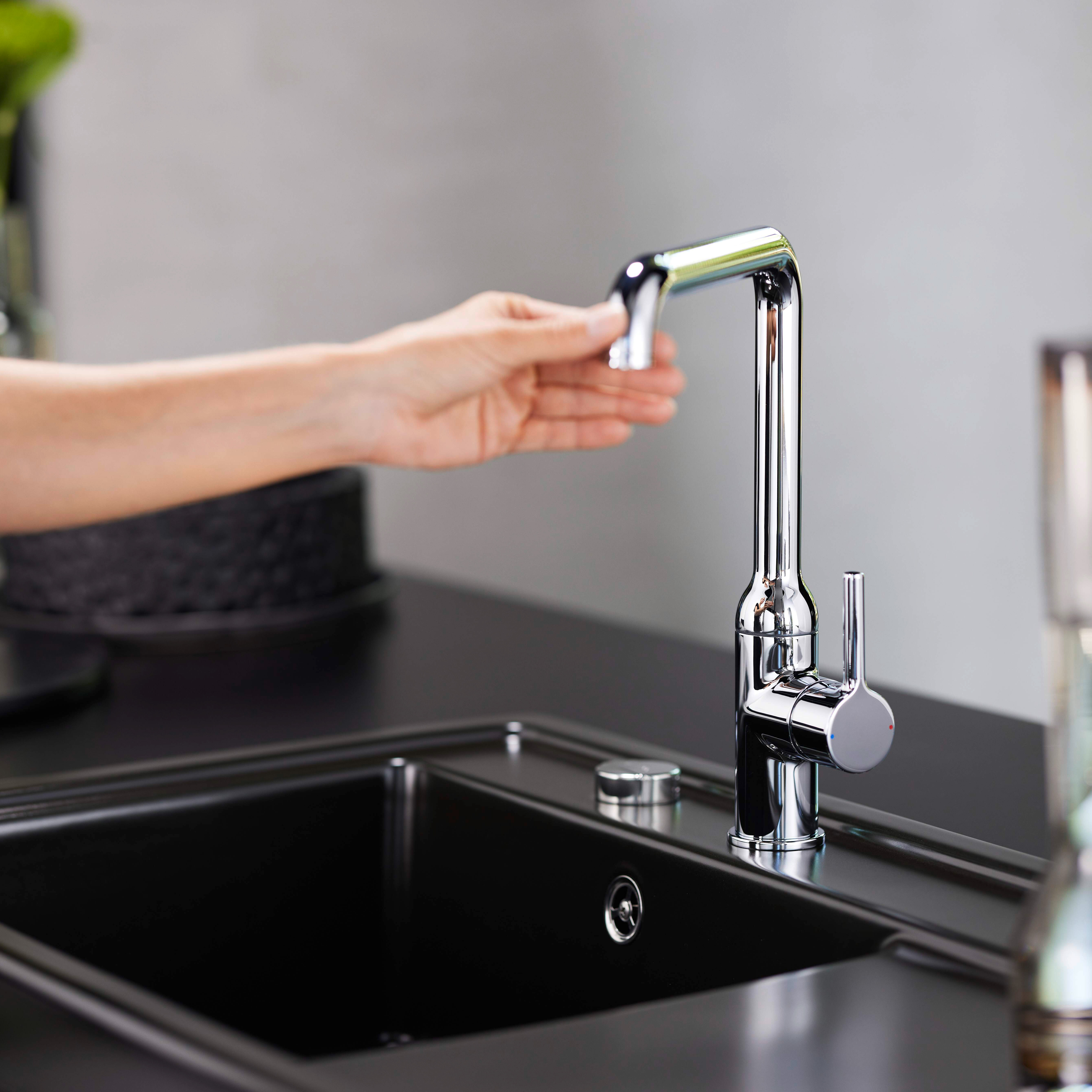 Oras Optima Style 2638FH Köksblandare förkromad med pinnspak Utan diskmaskinsavstängning