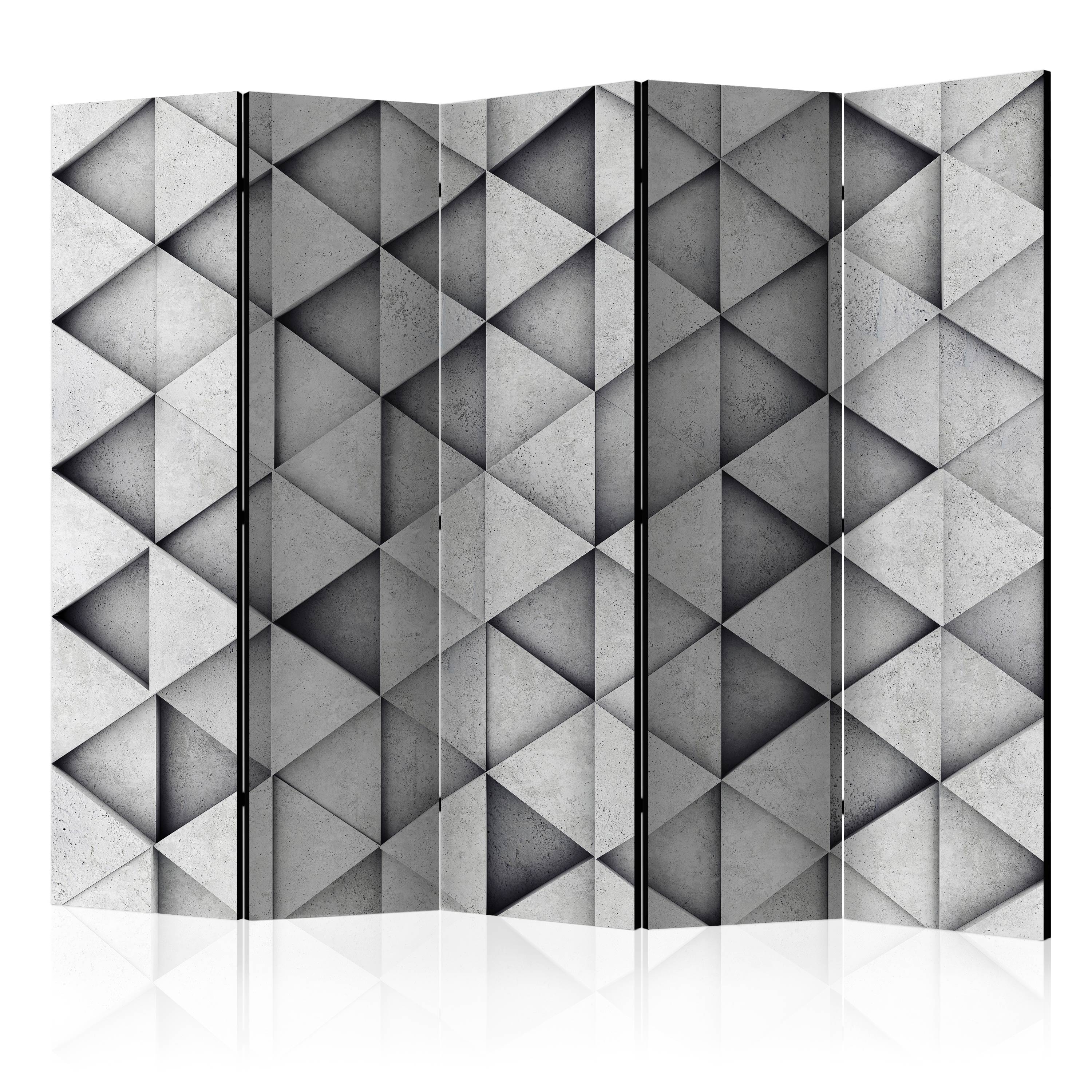 Rumsavdelare Skärmvägg Arkiio Grey Triangles II 225x172 cm