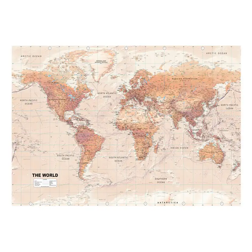 Självhäftande fototapet - Orange World 196x140 Storlek: 196x140 cm