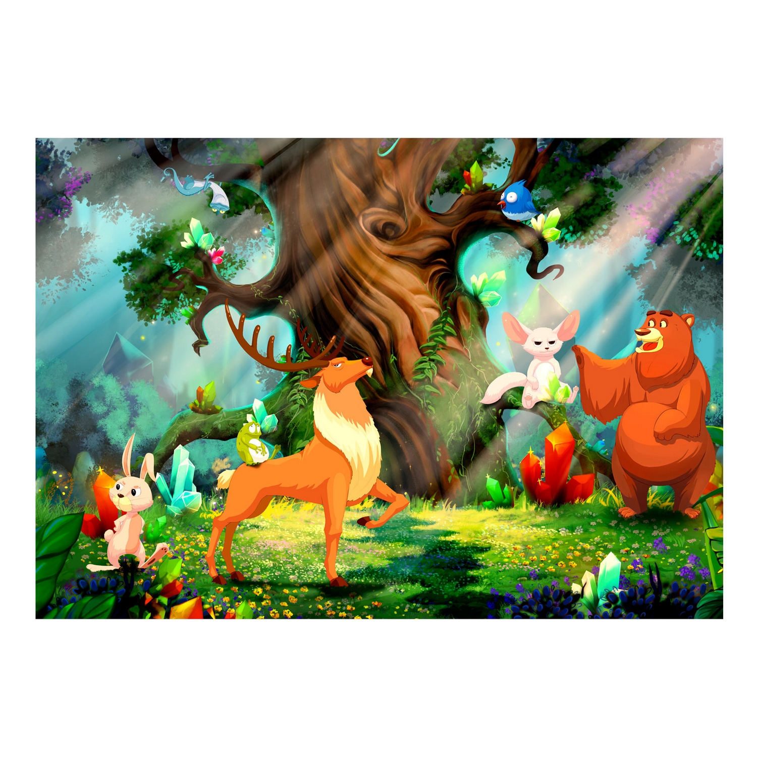 Fototapet Arkiio Självhäftande Bear And Friends