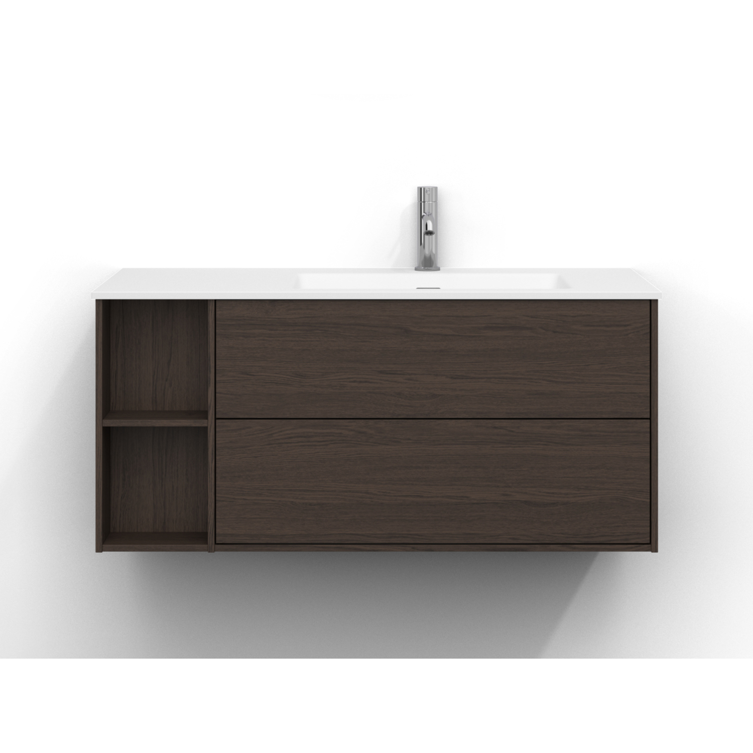 Epos Udel 100H B.Ask 2L Psh Brun Ask, Front: Plan med Push-Open, Placering: Höger
