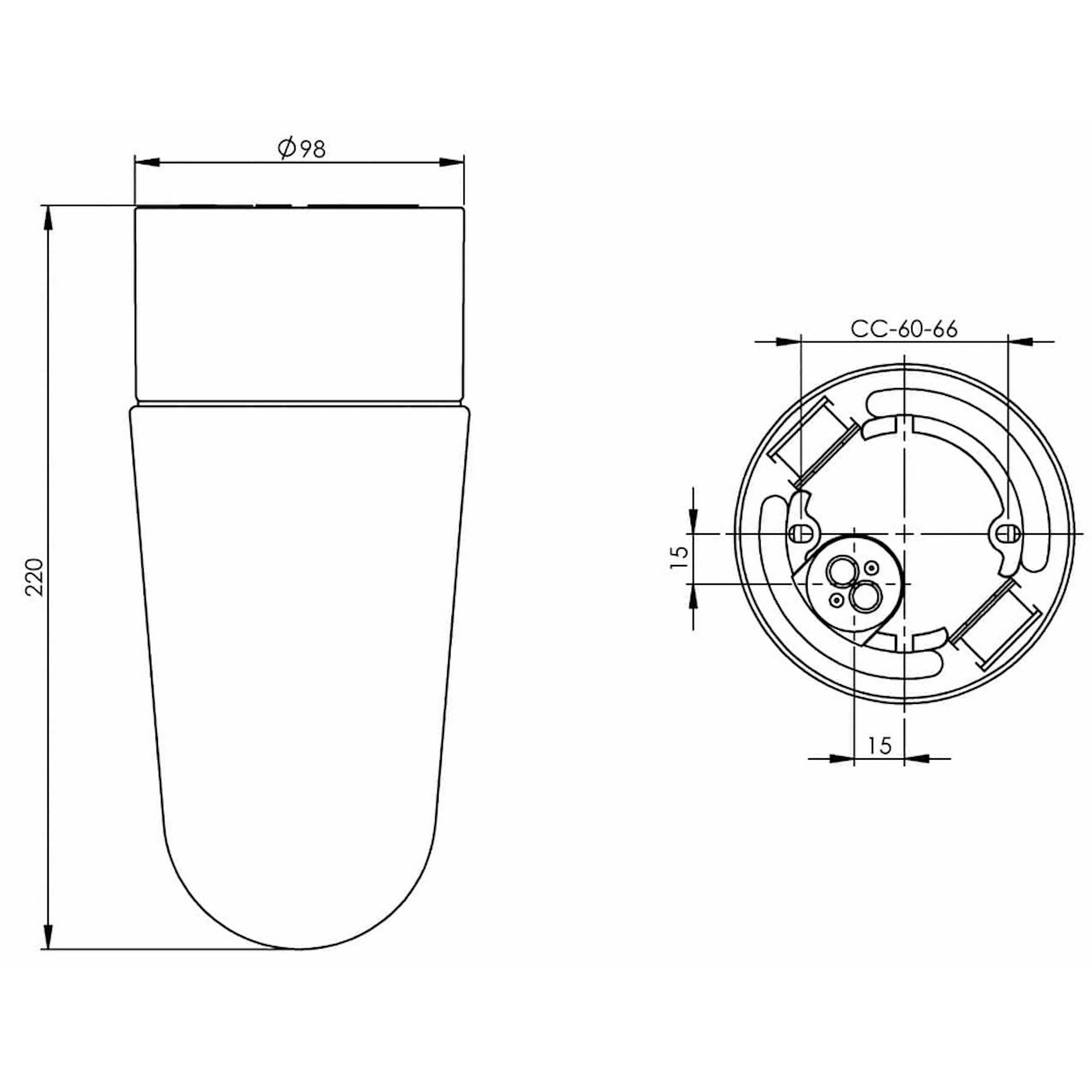 Vägg-/Taklampa Ifö Electric Stallglas Klar IP54 Rak E27