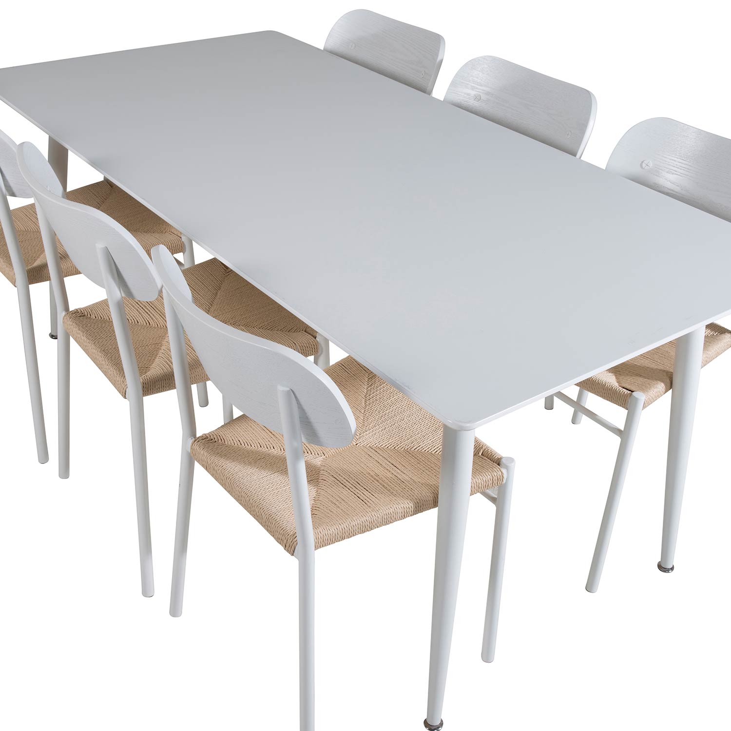 Matgrupp Venture Home Pobbie med 6 Peggy Stolar Vit